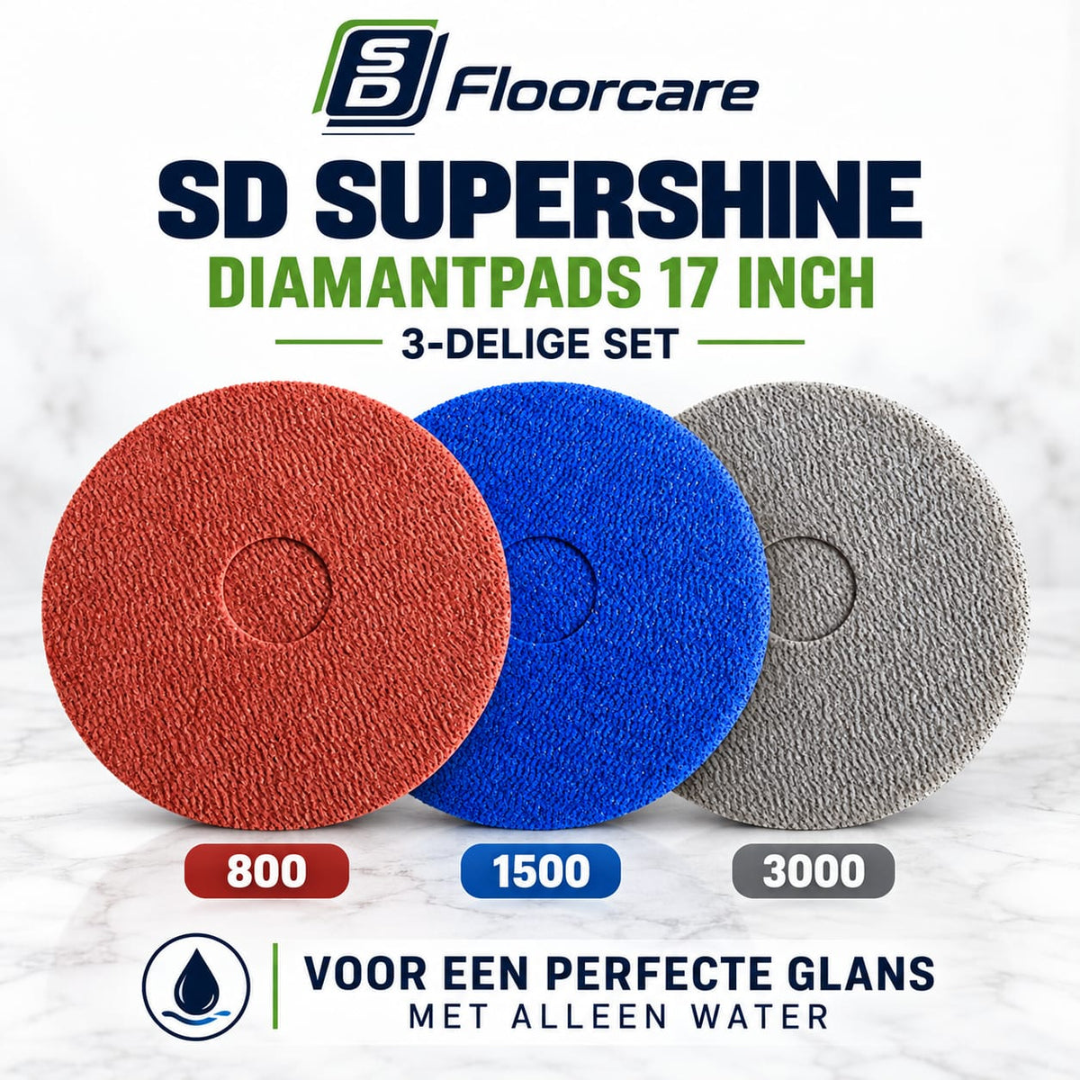 SD Supershine Polijstset -3 Step Set – 17 inch / 432 mm