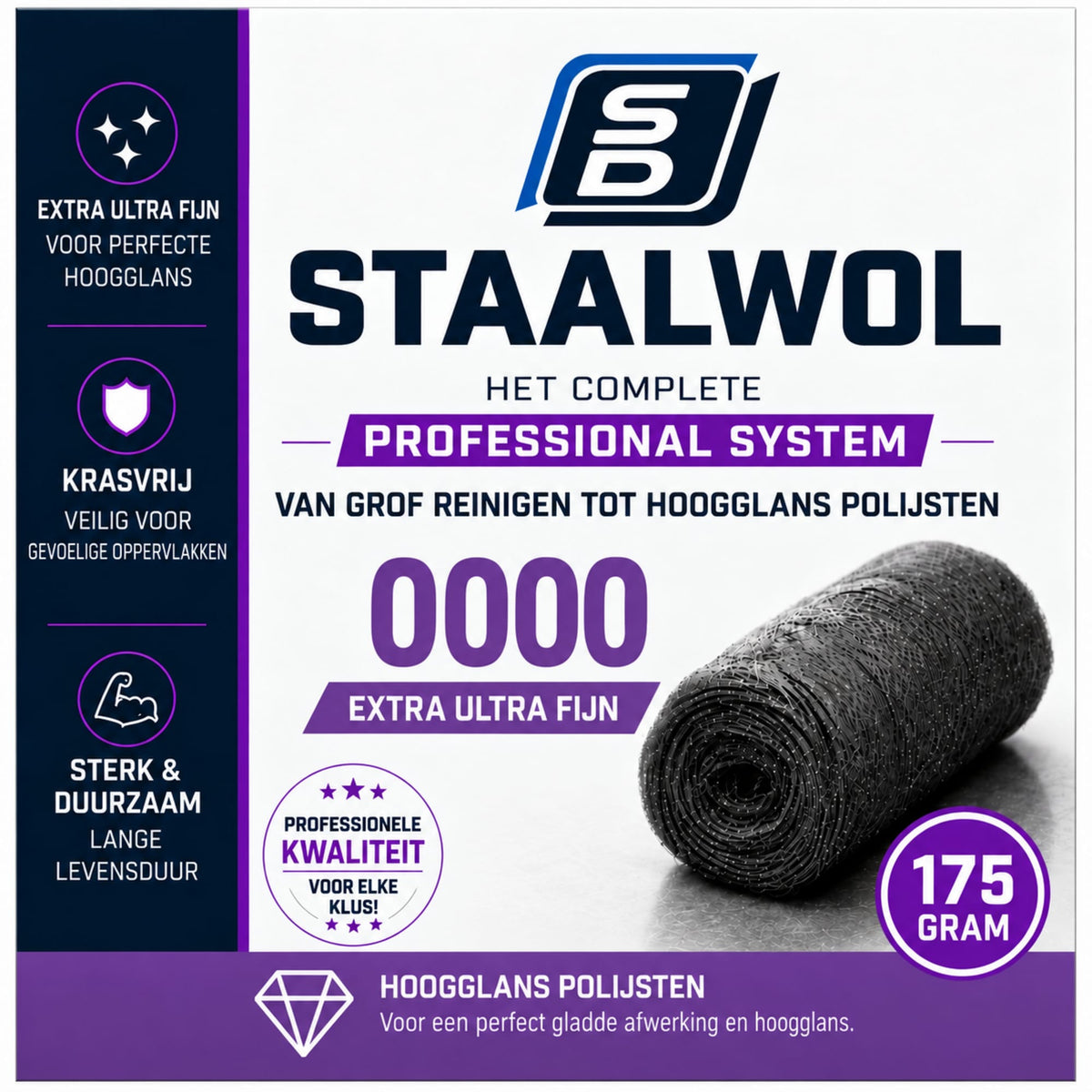 SD Staalwol 175 gram – Nr. 0000 Ultra Extra Fijn