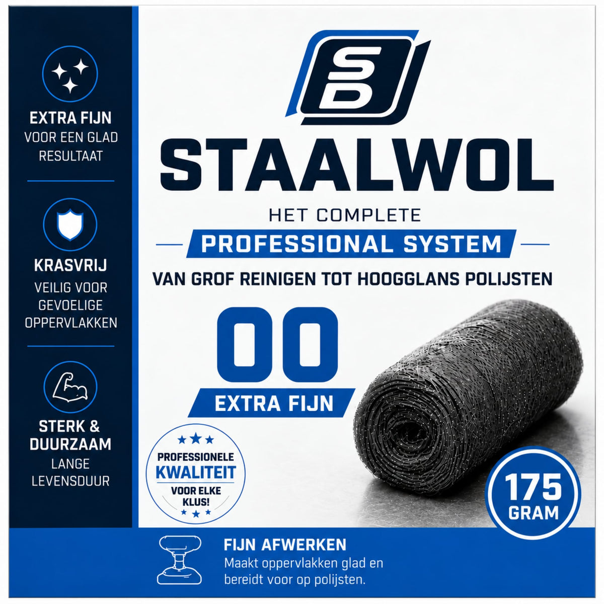 SD Staalwol 175 gram – Nr. 00 Extra Fijn