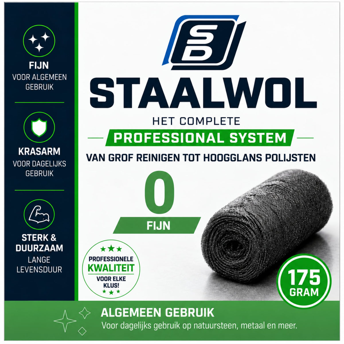 SD Staalwol 175 gram – Nr. 0 Fijn